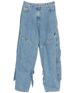 The Attico Loose Mid Rise Jeans - Blue