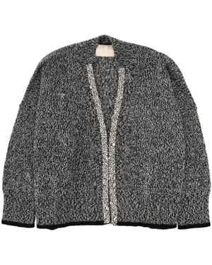 Circus Hotel Knitted V Neck Cardigan - Gray
