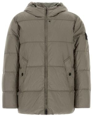 Stone Island Quilted Hood Jacket - Gray