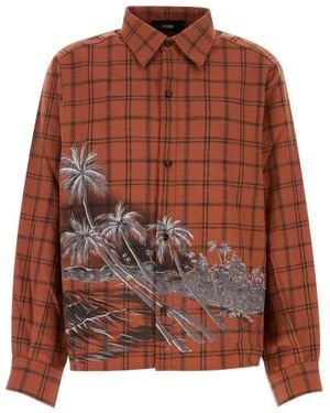 Amiri Regular Check Shirt - Brown
