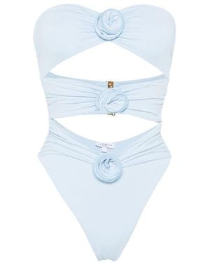 LaRevêche Flower-Detailing Swimsuit - White