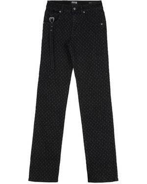 Versace Jeans Couture High Rise Slim Fit Jeans - Black