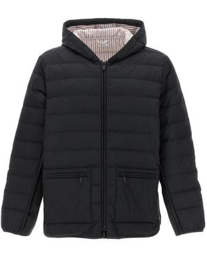 Thom Browne 4 Bar Hooded Puffer Jacket - Blue