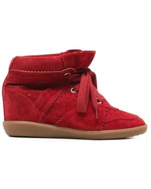 Isabel Marant Perforated Sneakers - Red