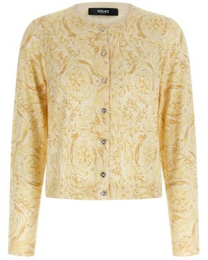Versace Silk Cardigan - Metallic