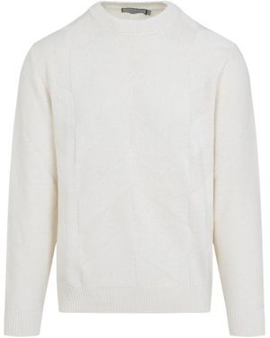 Canali Crew Neck Sweater - White