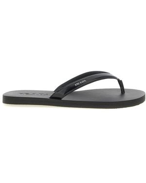 Prada Solid Collection Slippers - Black
