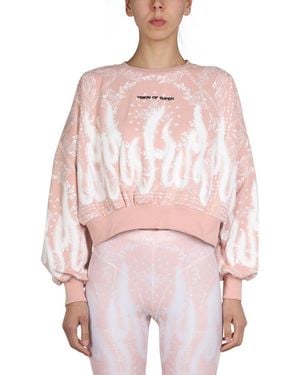 Vision Of Super Printed Crew Neck Sweatshirt - Pink