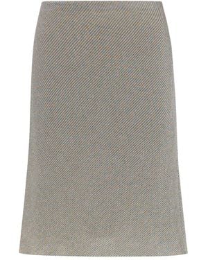 Miu Miu Textured Mini Skirt - Gray
