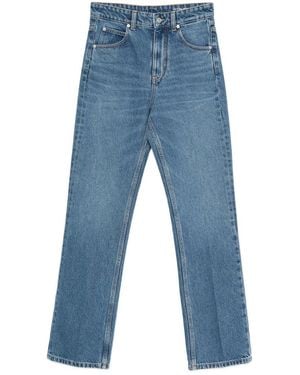 Victoria Beckham Straight High Rise Jeans - Blue