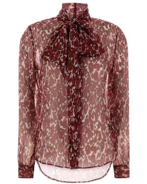 Saint Laurent Regular Printed Shirt - Pink