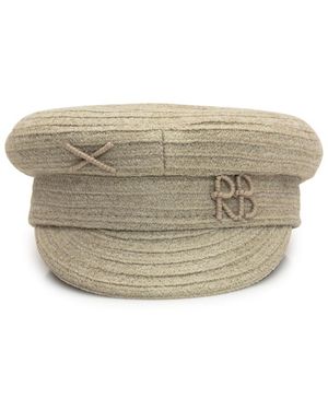 Ruslan Baginskiy Textured Flat Hat - Gray