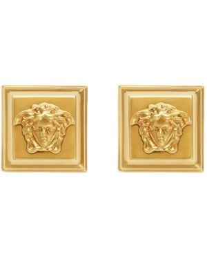 Versace Golden Medusa Stud Earrings - Metallic