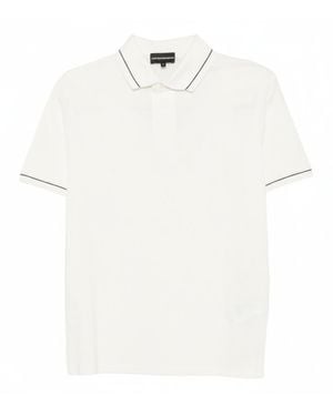 Emporio Armani Shirt Collar Polo - White