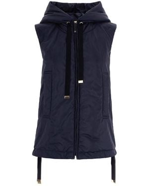 Max Mara Solid Hood Jacket - Blue