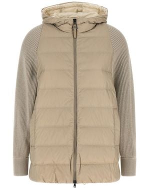 Brunello Cucinelli Quilted Hood Jacket - Natural