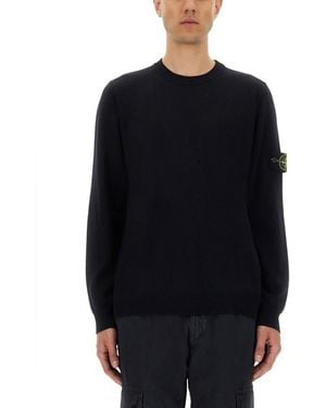 Stone Island Dark Crew Neck Sweater - Black