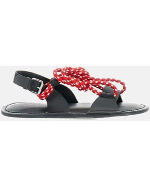 Plan C Cord Sandals - White