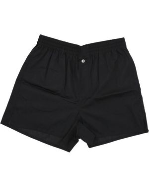 LA ROSE Cotton Buttoned Shorts - Black