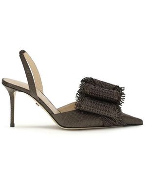 Mach & Mach Woven Court Shoes - Brown