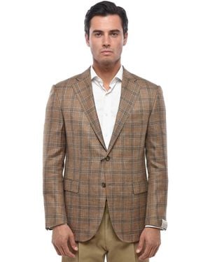 Corneliani Notched Lapel Blazer - Brown