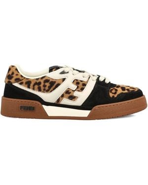 Fendi Logo Sneakers - Brown