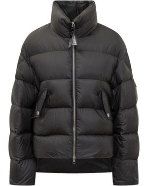 Moncler Quilted Mock Collar Jacket - Black