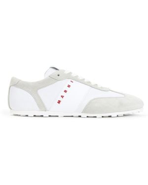 Marni Logo Round Toe Sneakers - White