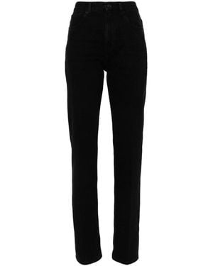 デニム・ジーパン Saint Laurent Black Carrot-Fit Jeans With A Washed Effect Saint Laurent Carrot-Fit Jeans With A Washed Effect in Black