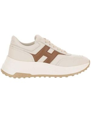 Hogan Color Block Hi-Fi Sneakers - Natural