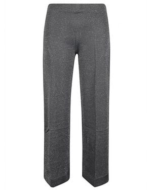 Circus Hotel Viscose Wide Leg Trousers - Grey