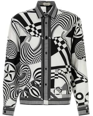 Versace Regular Printed Shirt - Black