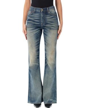 Acne Studios Bootcut High Rise Jeans - Blue
