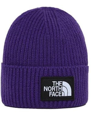 The North Face Logo Beanie Cap - Purple
