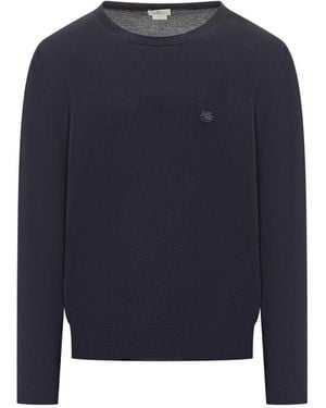 Etro Logo Sweaters - Blue