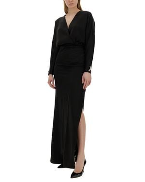 Genny V Neck Maxi Dress - Black