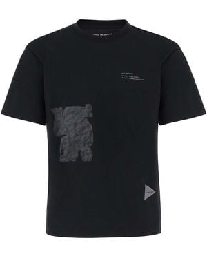 and wander Crew Neck T-Shirt - Black