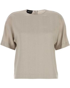Giorgio Armani Dove Satin T-Shirt - Multicolor