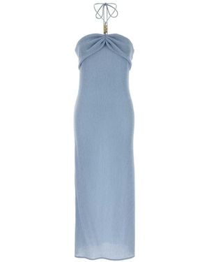 Magda Butrym Light Stretch Lyocell Blend Dress - Blue