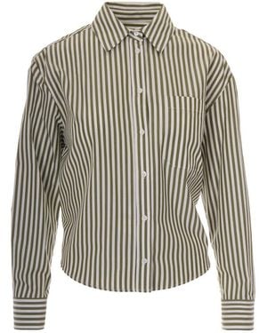 Weekend by Maxmara Regular Stripes Shirt - Gray