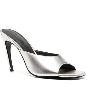 The Attico Laminated Slip-On Heels - Metallic