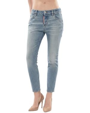 DSquared² Skinny Mid Rise Jeans - Blue