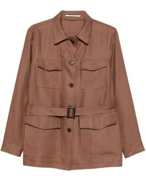 Tagliatore Linen Jacket - Brown