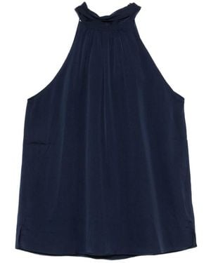 Silk95five Halter Neck Top - Blue