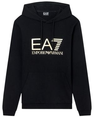 EA7 Graphic Logo Hoodie - Black