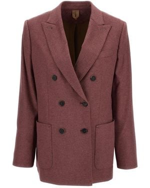 Max Mara Peaked Lapel Blazer - Brown
