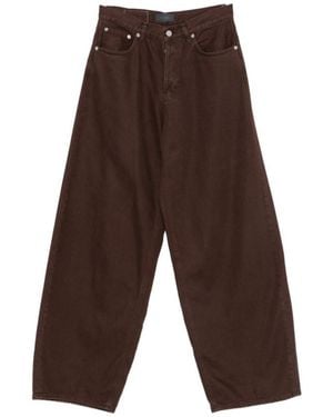 Haikure Loose High Rise Jeans - Brown