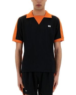 Wales Bonner Shirt Collar Polo - Black