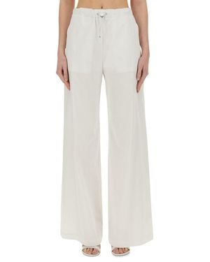 Moschino Relaxed Flat Front Pants - White