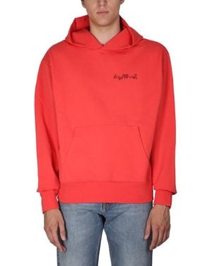 sunflower Logo Hood Sweatshirt - Red
